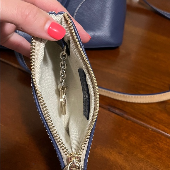 Dooney & Bourke Royal Blue Leather Satchel and Pouch - Picture 7 of 9